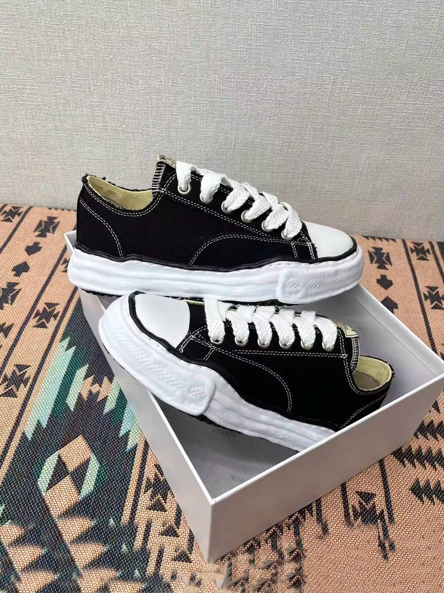 2026 New MMY Shoes Maison Minara Yasuhiro Classic Anti-Slip Wear-Resistant Lightweight Low-Top Board Shoes For Male And Female Campus Lovers Black And White,Suitable For Students, Gifts, Festivals, Campus Fast Delivery